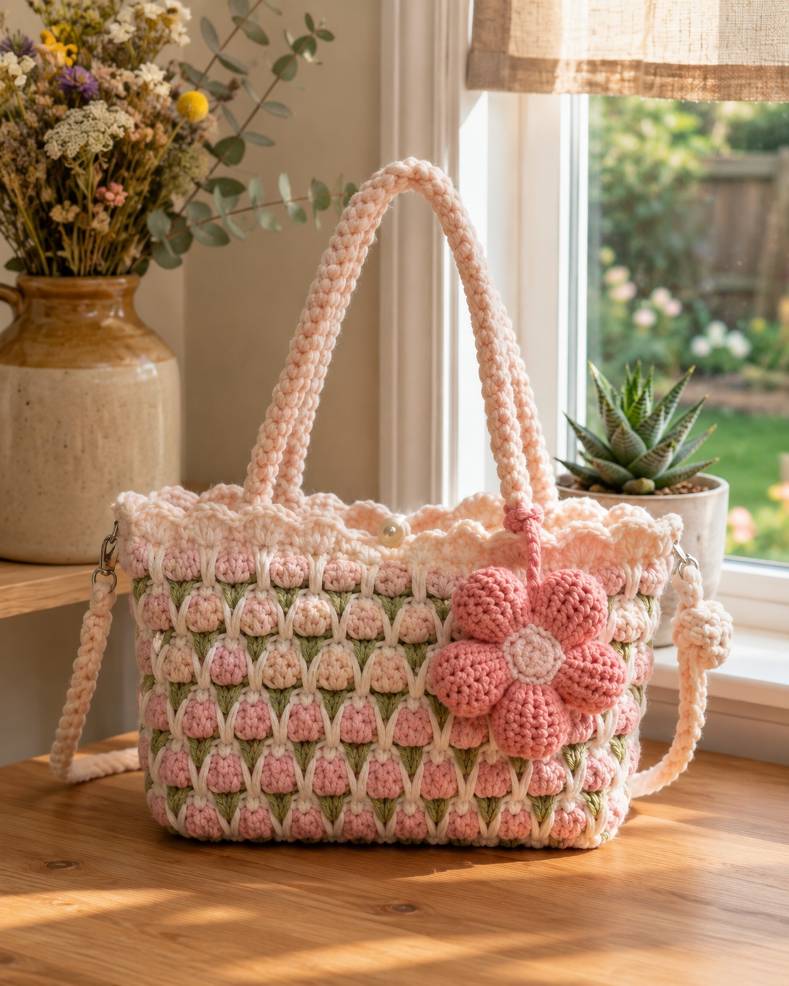 Flower Crochet Bag